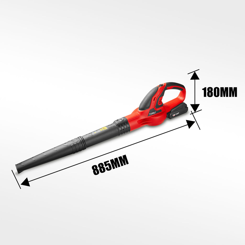 TOPEX 20V MAX Cordless Leaf Blower 1.5Ah Battery 200km/h