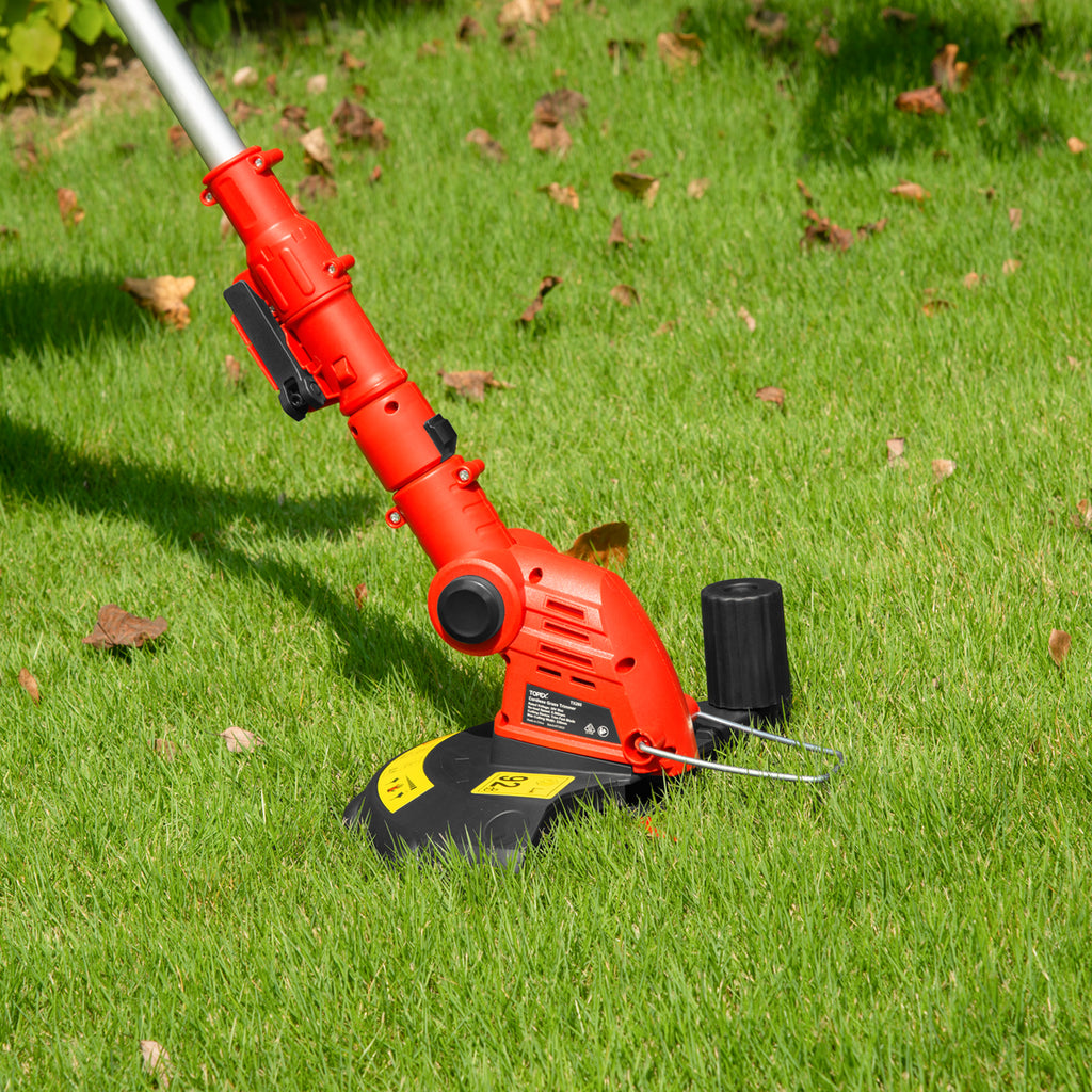 TOPEX 20V Cordless Lawn Grass Line Trimmer 2 in 1 Whipper Snipper with 10 Blades