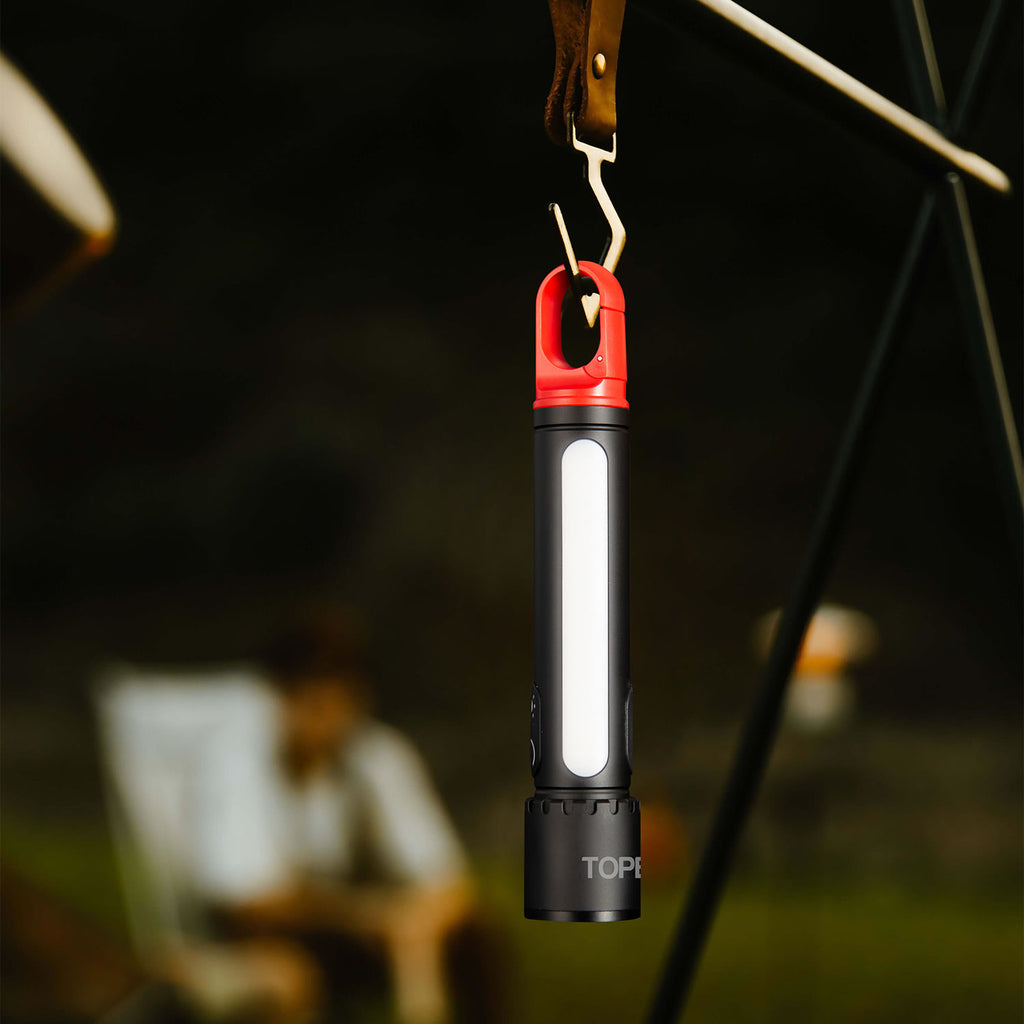 TOPEX LED Torch Rechargeable, 800 Lumens, 600M Super Bright Adjustable Focus Flashlight, 9 Lighting Modes, Waterproof Torch for Camping, Outdoor