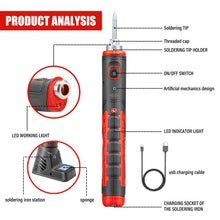 Load image into Gallery viewer, TOPEX 4V cordless Soldering Iron Glue Gun Nail gun w/ Charger