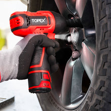 Load image into Gallery viewer, TOPEX 12V Cordless Impact Wrench with 3/8-Inch Chuck, Torque Max 120 N.m, 6 Sockets Skin Only without Battery