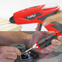 Load image into Gallery viewer, TOPEX 4V Combo Kit Lithium-Ion Hot Melt Glue Gun Soldering Iron Set w/ Charger