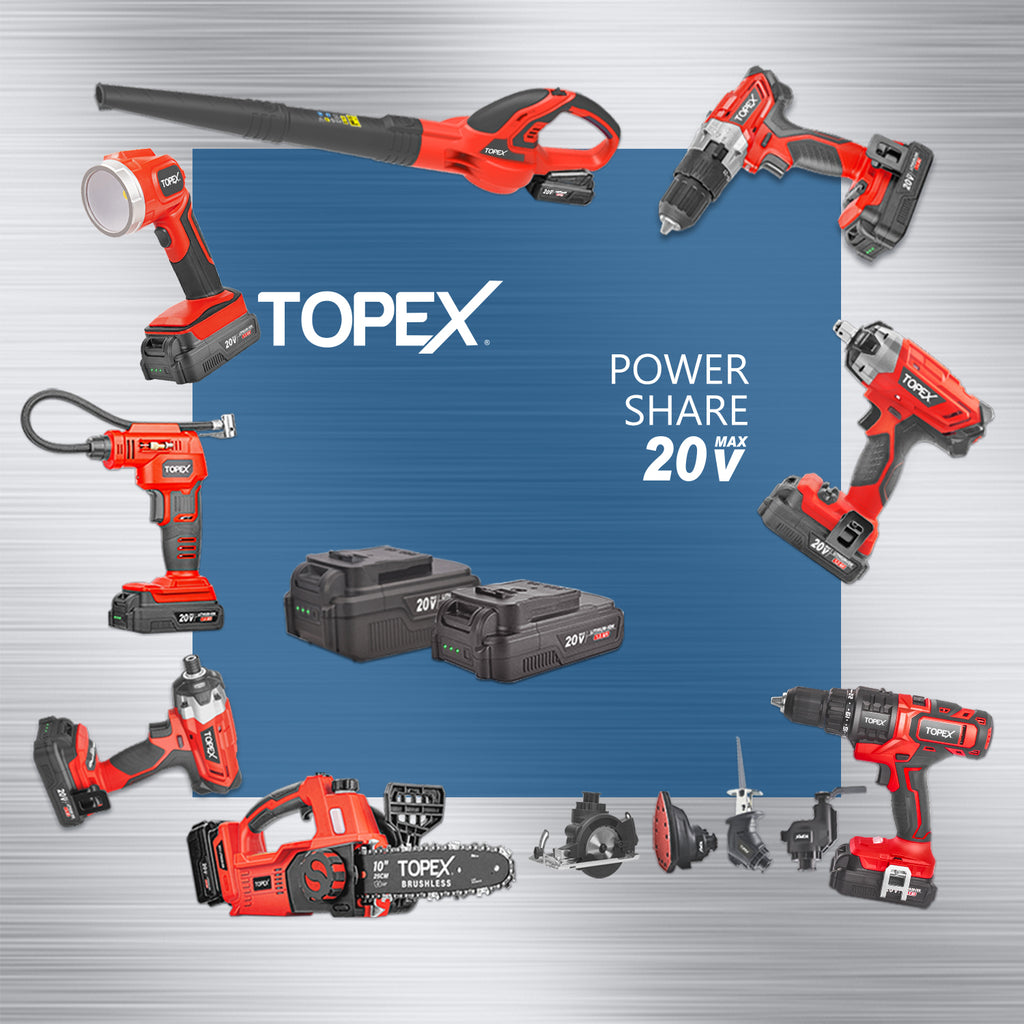 TOPEX 20V 5 IN1 Power Tool Combo Kit Cordless Drill Driver Sander Electric Saw