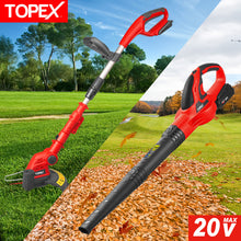 Load image into Gallery viewer, TOPEX 20V Cordless Blower and Grass Trimmer Combo Kit w/ Battery