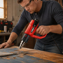 Load image into Gallery viewer, TOPEX Heat Gun Hot Air Heating Tool Kit Dual Speed w/ 5 Accessories Storage Case