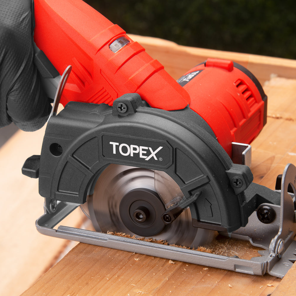 TOPEX 12V Max Cordless Circular Saw 85 mm Compact Lightweight w/ Battery & Charger