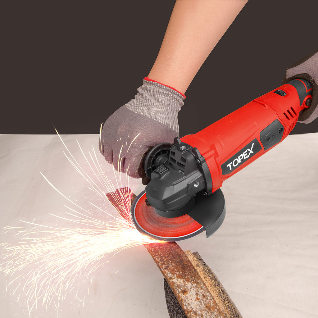TOPEX 1200W Angle Grinder Heavy Duty 125mm 5" Angle Grinder w/ Cutting Disc