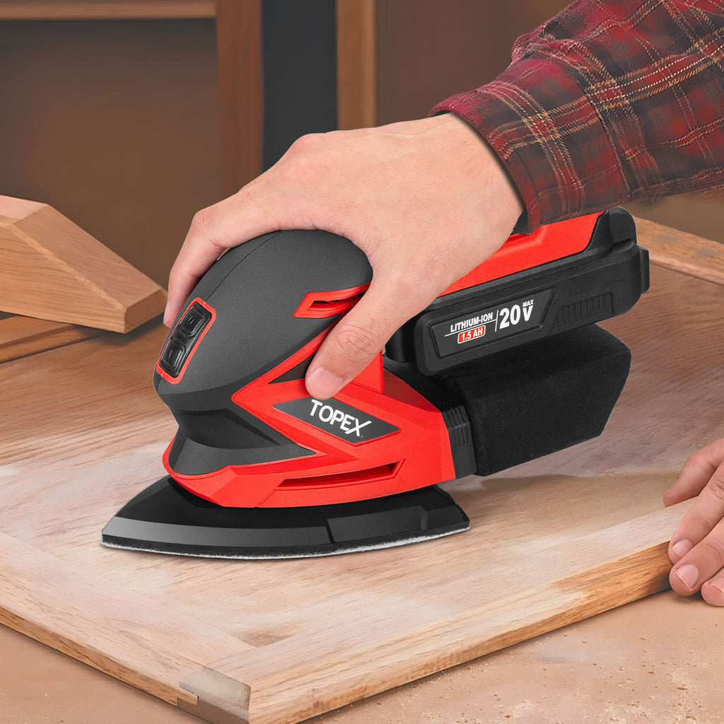 Triangular Sander TOPEX 20V Cordless Detail Sander Electric Detail Sander Handheld Sandi ...