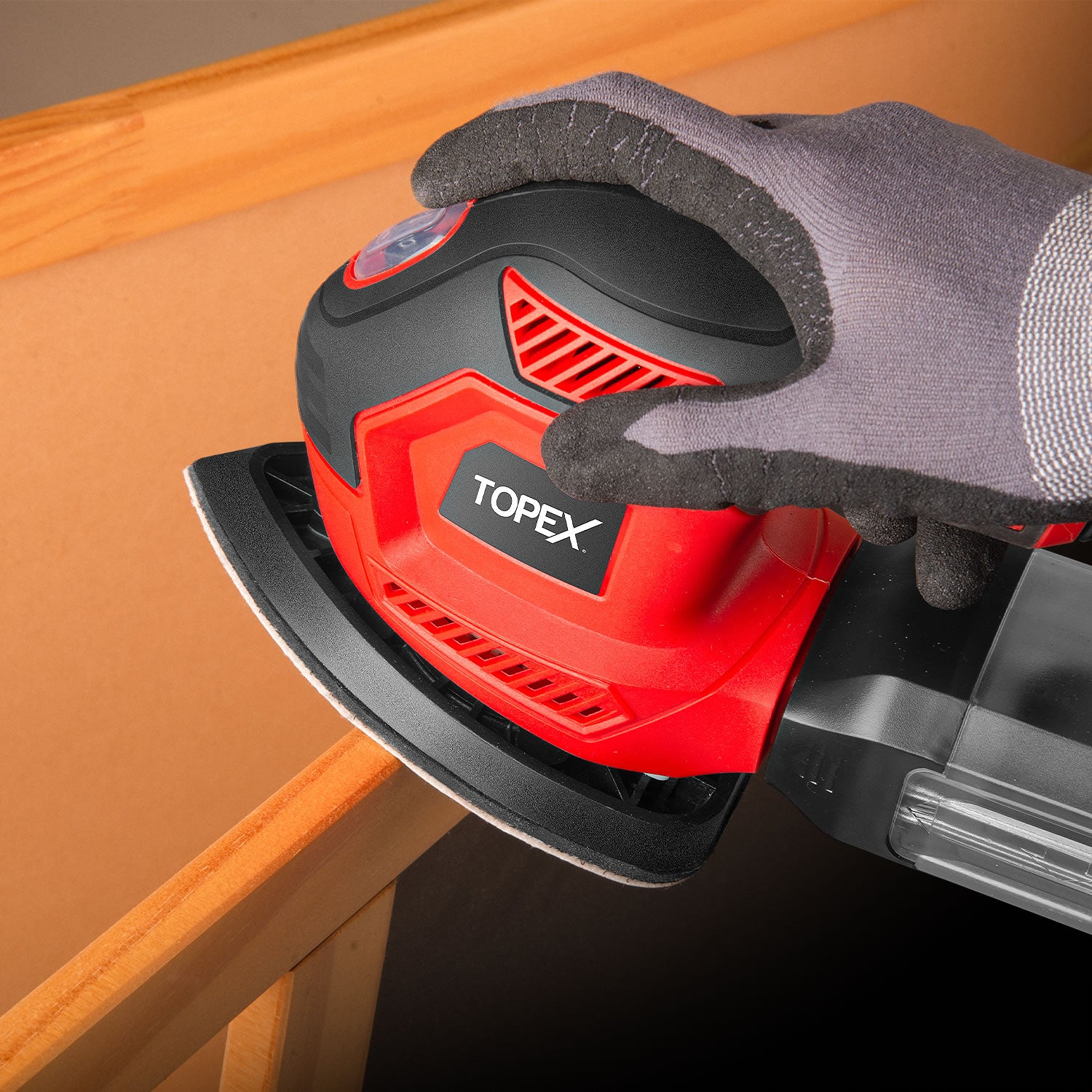 TOPEX 200w Electric Detail Sander with Sandpaper Polisher&Dust Box Sma ...