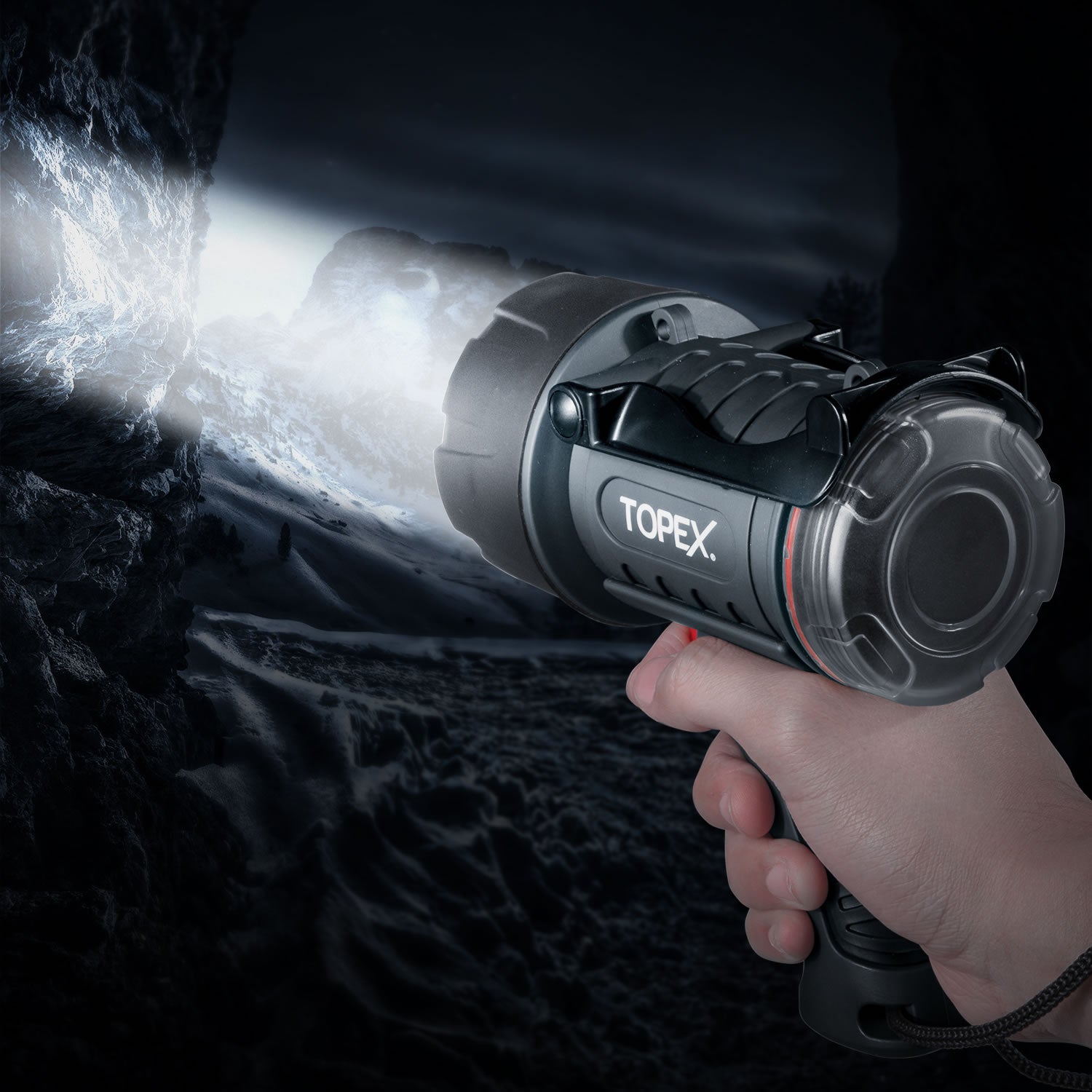 TOPEX Rechargeable Spotlight with 1000 Lumen Cree LED, IP67 Waterproof ...