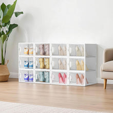 Load image into Gallery viewer, Stelive 12PCS Shoe Display Box Shoe Box Storage Containers Stackable Shoe Storage Box 33x25.4x18.6cm