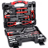 [For Email Subscriber Only. Coupon Code: TXHT15OFF] TOPEX 65-Piece Household Hand Tool Set Home Auto Repair Kit Premium Quality
