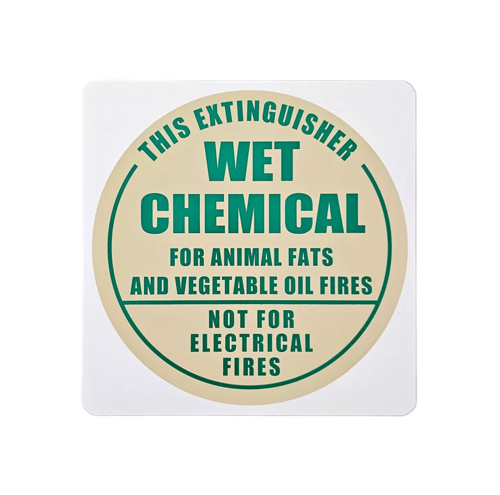 Wet Chemical Extinguisher I.D Sign