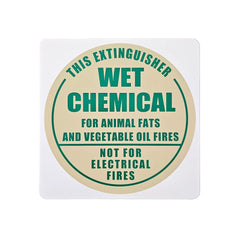 Wet Chemical Extinguisher I.D Sign