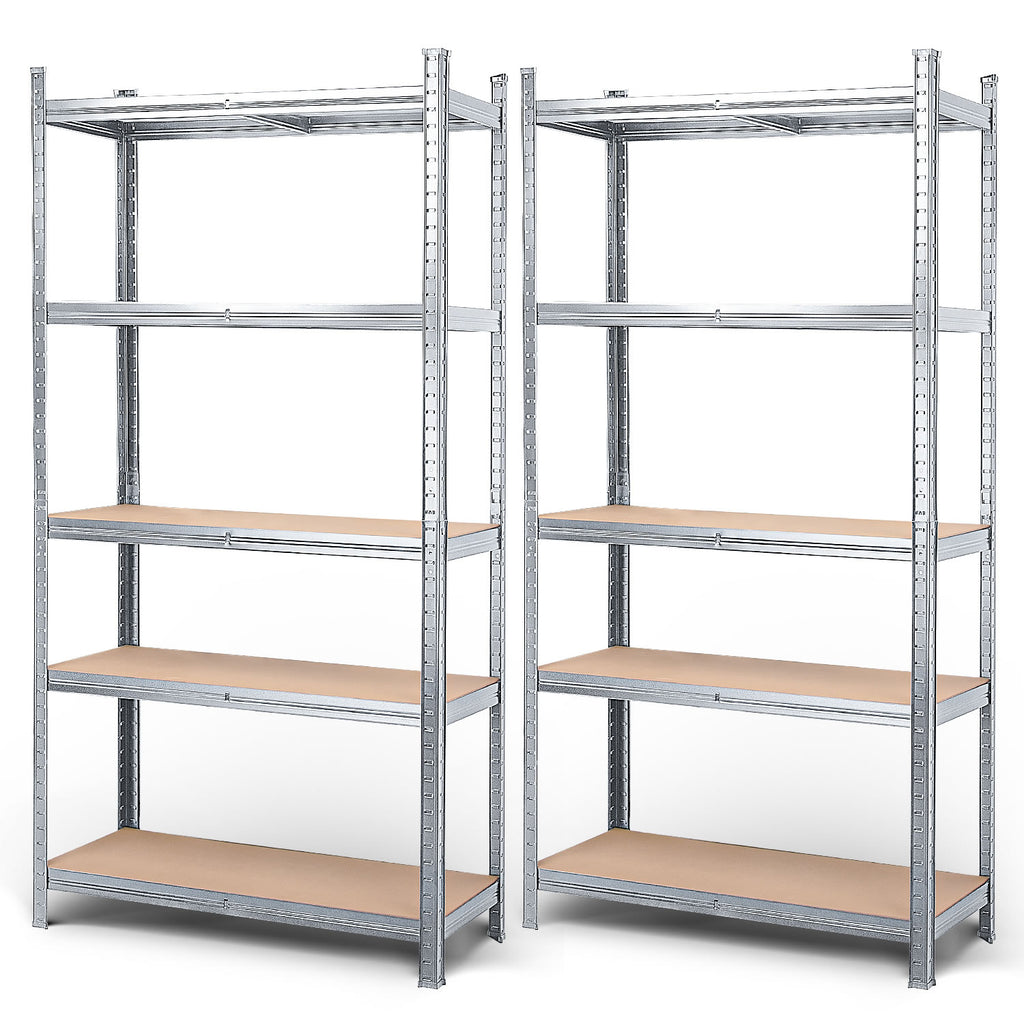 MasterSpec 2Pcs Garage Shelving Warehouse Shelf unit Storage Rack 1.8x0.9m