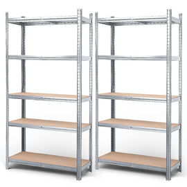 MasterSpec 2Pcs Garage Shelving Warehouse Shelf unit Storage Rack 1.8x0.9m