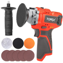 Load image into Gallery viewer, TOPEX 12V Cordless Polisher 3&quot; Mini Car Detailing Buffer &amp; Sander Skin Only without Battery