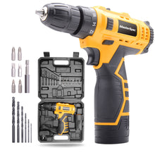 Load image into Gallery viewer, MasterSpec 12V Cordless Drill Driver Screwdriver Accessories W/Battery Charger