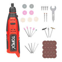 Load image into Gallery viewer, TOPEX 12V Cordless Rotary Tool Speed 5000-25000rpm Carving tool Set Grinding tool Kit - Skin Only