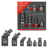 TOPEX 7-piece socket adaptor set 1/4