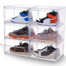 Load image into Gallery viewer, Stelive 6PCS Shoe Display Box Shoe Box Storage Container Stackable Shoe Storage Box 33.4x27.5x22.3cm