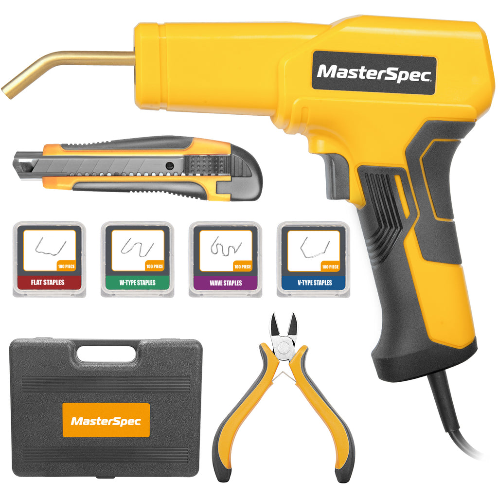 MasterSpec 50W Hot Stapler Plastic Welding Gun Car Bumper Repair Kit Welding Repairing Machine Welder Gun