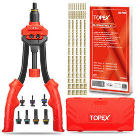 TOPEX 310PCS Rivnut Gun Set Heavy Duty Nut Rivet Riveter Rivnut Nutsert Gun w/Rivet Nut Set