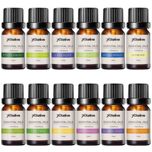 Load image into Gallery viewer, Stelive 12 Pack Essential Oils Set, 100 Percent Pure Essential Oils, 10ml Essential Oils for Diffuser, Aroma Oils Set (Peppermint, Lemongrass, Lavender...)