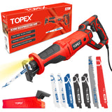 TOPEX 920W Reciprocating Saw w/ 34 Pcs Blades  Quickly Cut Depth in Wood and Metal Cutting