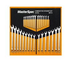 Load image into Gallery viewer, MasterSpec 30pcs Combination Spanner Set | SAE 1/4" to 1", Metric 6mm to 24mm, 15° Offset Box End &amp; 12-Point Design for Automotive Repair Furniture Assembly