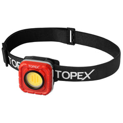 TOPEX Rechargeable Headlamp with 7 Light Modes & 10H Runtime, IP64 Waterproof, Ergonomic Design for Camping Hiking Running Cycling Fishing