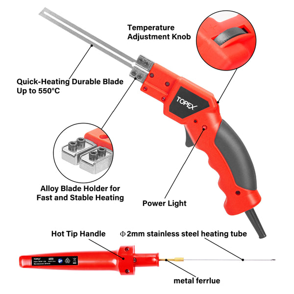 TOPEX 9.6W & Heavy Duty Foam Cutter Set – topto