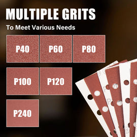 TOPEX 187x93mm sanding sheets, 10x40,60,80,100,120,240 Oxide Sandpaper Sanding Paper Pads Abrasive Sheet Hook&Loop Mixed Grits Coarse Accessories for TOPEX Sanders