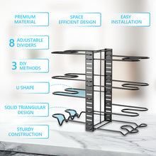 Load image into Gallery viewer, Stelive 8 Tier Dual Sided Pan Rack Pot Pan Organizer Adjustable Pan Pot Rack Pantry Organizer Holder Kitchen Pot Organizer Holder Pot Lid Organizer