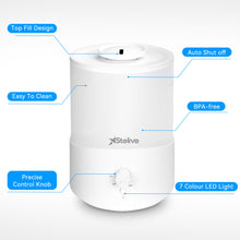 Load image into Gallery viewer, Stelive Humidifiers for Bedroom 30m2 Room, 2.5L Cool Mist Humidifier with Essential Oil Diffuser, Top Fill Humidifier for Baby, Home, Plant