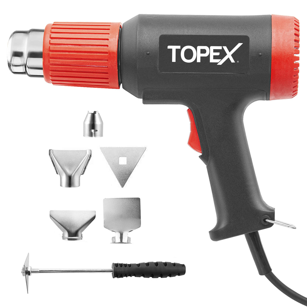 TOPEX Heavy Duty 100W Hot Melt Glue Gun Electric Heating Craft & 10 Glue  Sticks