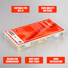 Load image into Gallery viewer, TOPEX 150 PCS Rivet Nut Bolt Steel Rivets Tool Flange Blind Nutserts Flat Zinc M3-M12