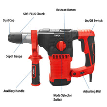 Load image into Gallery viewer, TOPEX 1500W SDS PLUS Rotary Hammer Drill Havey Duty Impact Hammer