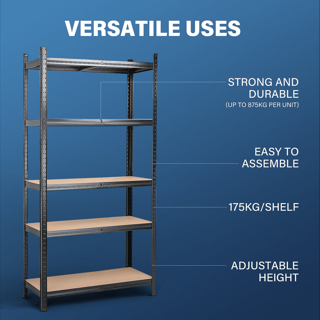 MasterSpec Garage Shelving Warehouse Shelf unit Storage Rack 1.8x0.9m