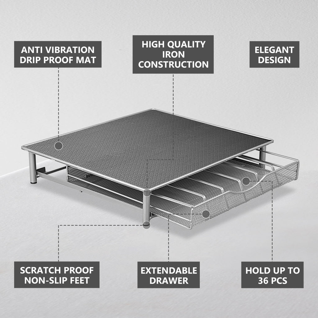 Stelive Coffee Capsules Holder Drawer Coffee Pod Holder 36 Coffee Pods Storage Drawer Capsule Stand