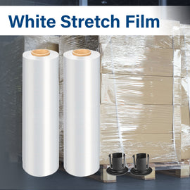 MasterSpec Clear Plastic Stretch Wrap Film, 50cm x 400m Durable Packing Moving Packaging Heavy Duty Shrink Film 25U with Plastic Rotary Handle