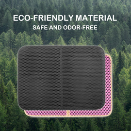 truepal  Black Double-Layer Cat Litter Mat 65 x 45cm Waterproof Trapper Foldable Pad Pet Rug