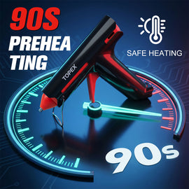 TOPEX 4V Cordless Hot Glue Gun w/ 15Pcs Premium Glue Sticks