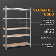 Load image into Gallery viewer, MasterSpec 5-Tier Garage Shelving 1800x1200x400mm Warehouse Rack Shelf Storage Rack Garage Shelves