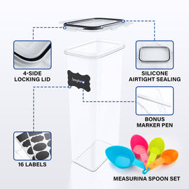 Stelive 14 PCs Food Storage Container Set, Leak Proof Lunch Boxes, BPA-Free Clear Plastic Storage Containers for Home & Kitchen Organization with Labels & Pen