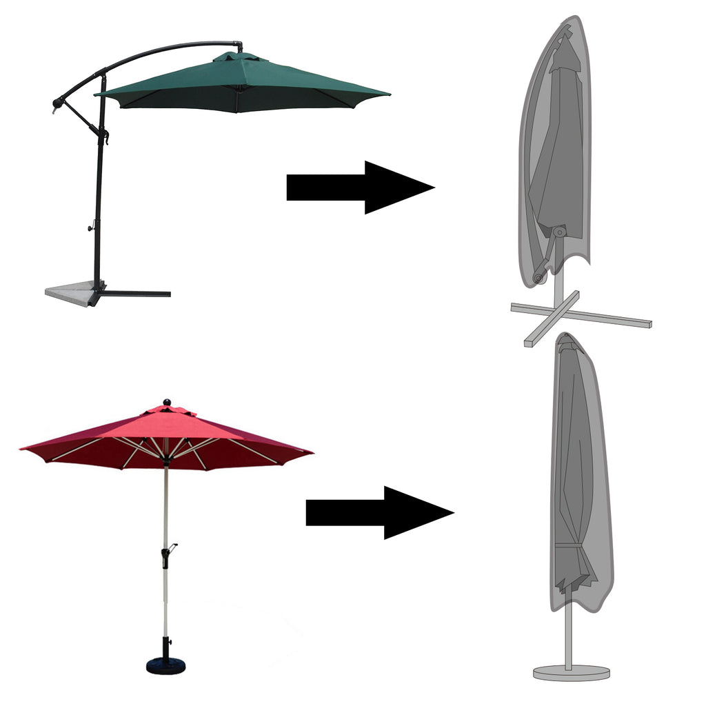 KOZYARD Outdoor Cantilever Heavy Duty Waterproof Umbrella Cover Patio Umbrella Cover 420D Fabric (265x40x70cm)