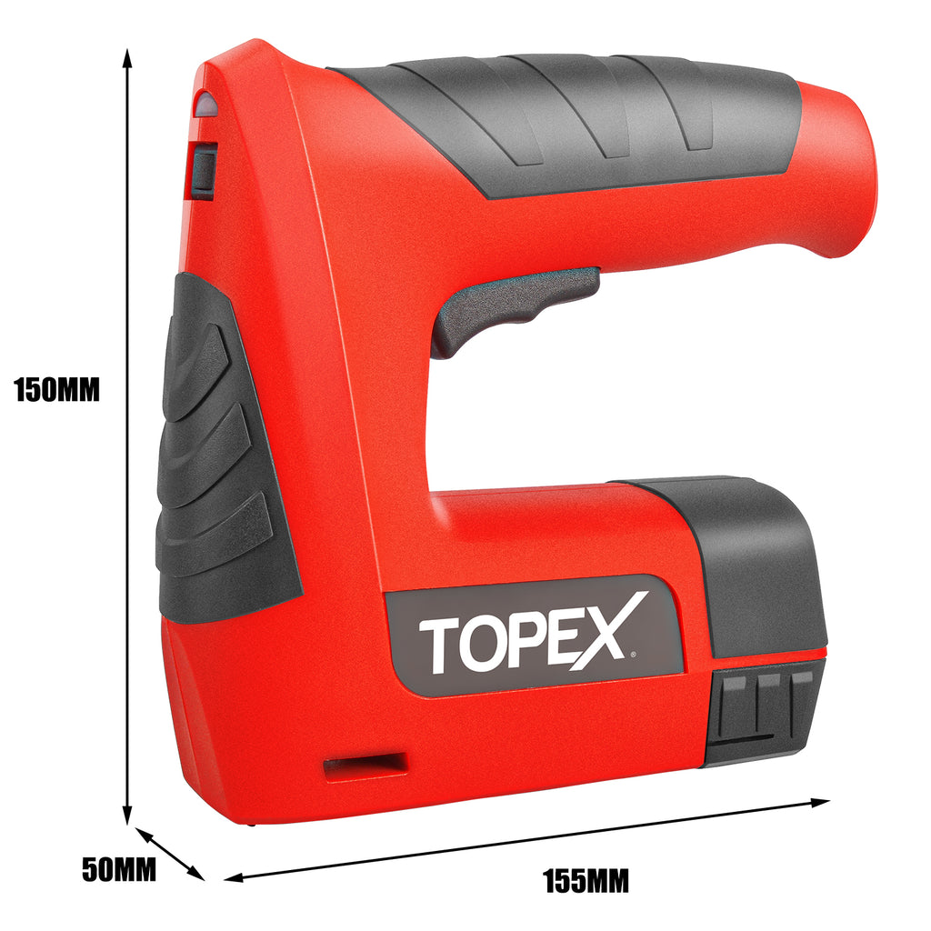 TOPEX 4V 2in1 Cordless Electric Stapler Tacker Nail Gun Li-Ion 3K Staples Nails