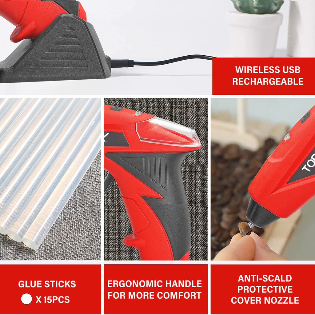 TOPEX 4V cordless Soldering Iron Glue Gun Nail gun w/ Charger