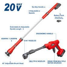 Load image into Gallery viewer, TOPEX 20V Cordless Power Tool Kit Telescoping Electric Scrubber Pressure Washer