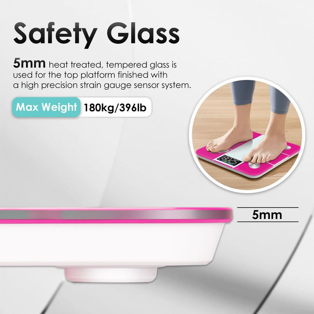 Monika Smart Scale Digital Bathroom Scale for Body Weight Fat Muscle Mass Bluetooth Accurate Weight Scale with Smartphone App